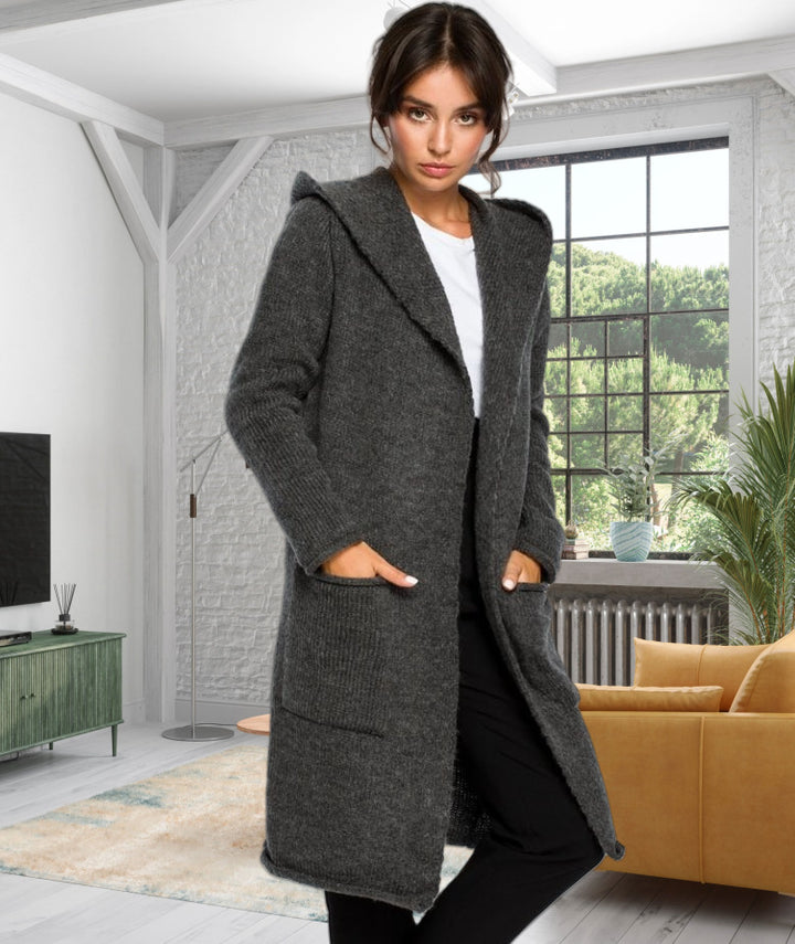 Damen langer Strickmantel Drune