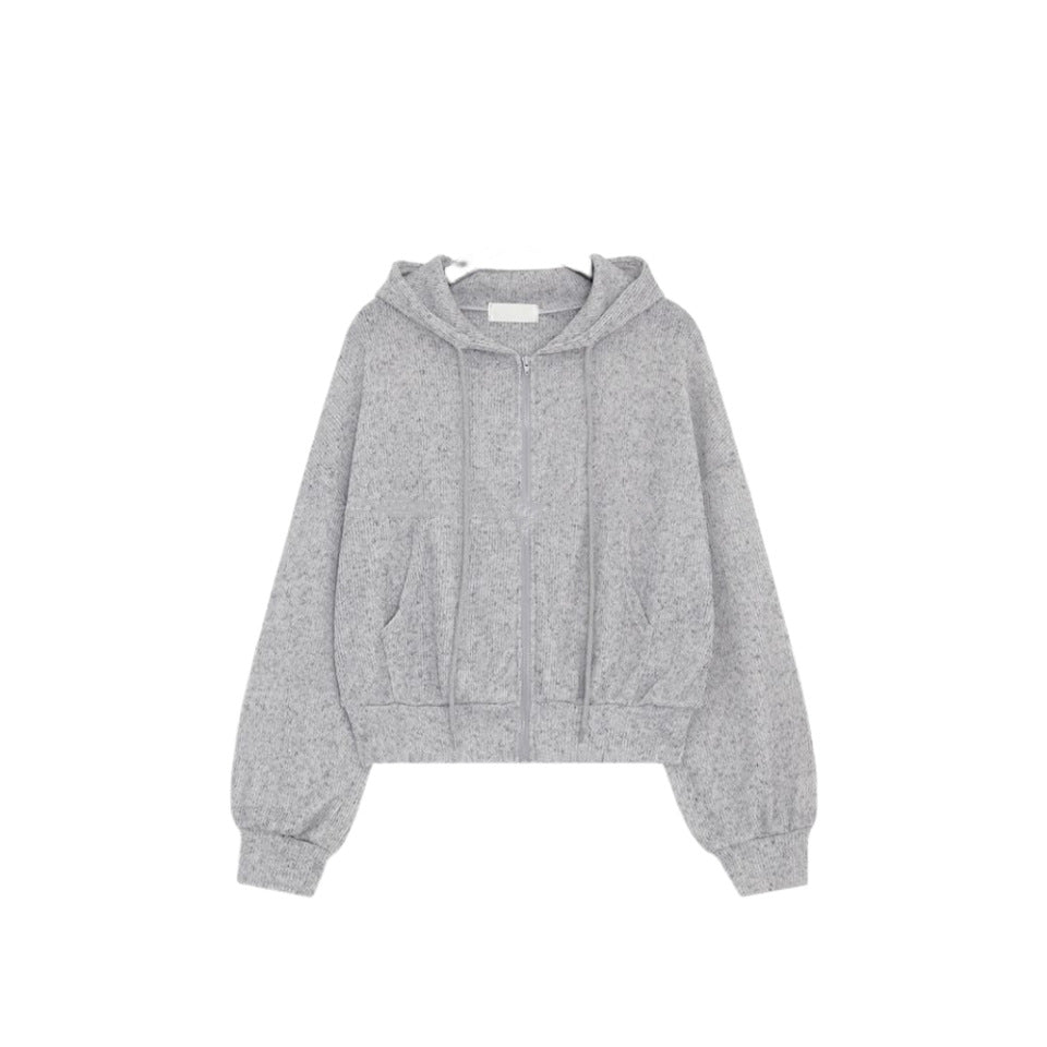 Damen sportliche Kurzjacke mit durchgehendem Reißverschluss Drune