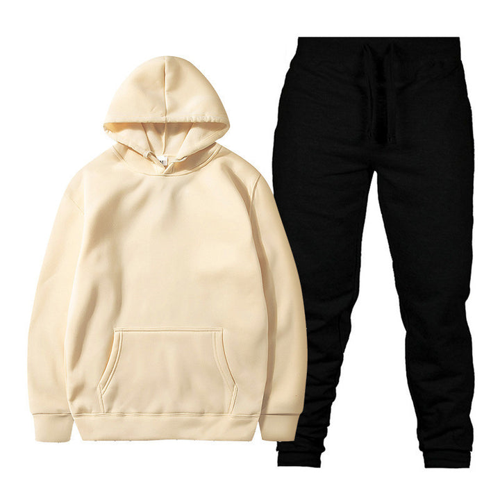 Unisex nan gemütliches Hoodie-Jogginganzug-Set mit Kängurutasche, elastischem Tunnelzugbund und gerippten Bündchen Drune