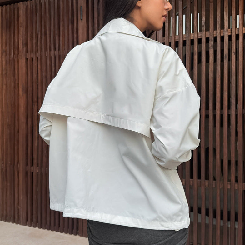 Damen Sportliche Übergangsjacke mit hohem Kragen und weitem Schnitt Drune
