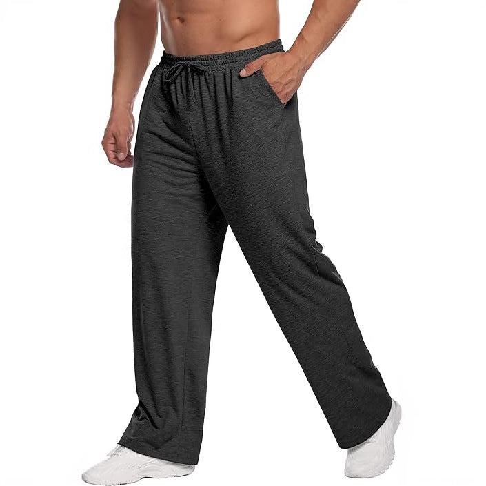 Herren nan locker fallende Loungehose aus softem Jersey mit Kordelzug, elastischem Bund und geradem Bein Drune