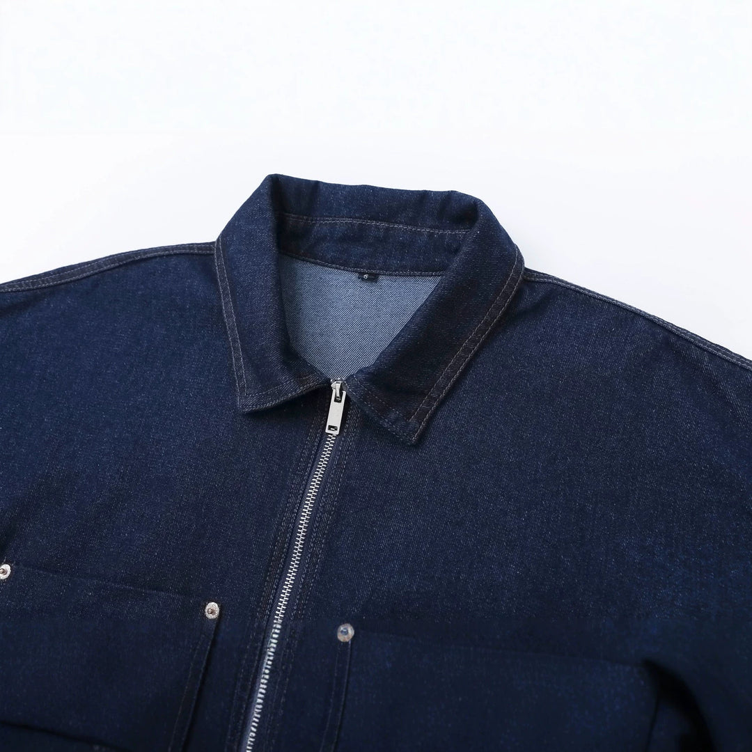 Damen Weite High‑Waist Jeanshose mit elastischem Bund, Tunnelzug und sichtbarer Bügelfalte Drune
