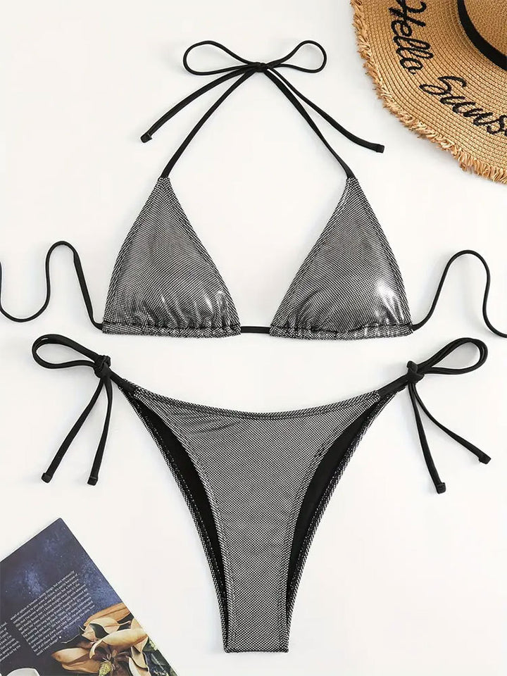 Damen Triangel-Bikini mit verstellbaren Trägern und sexy Slip Drune