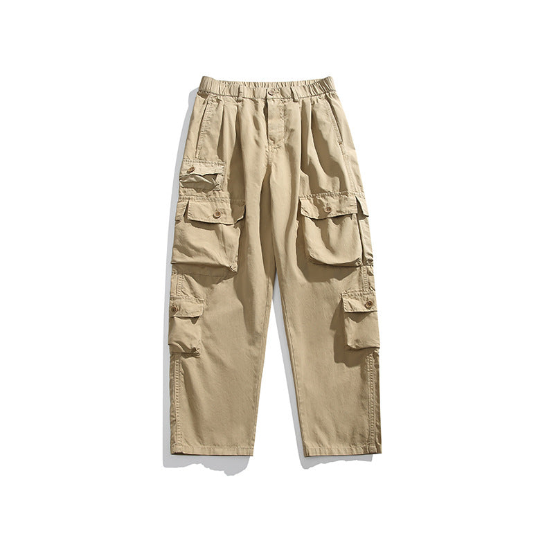 Herren Leichte Relaxed-Cargo-Hose mit elastischem Bund und Mehrfachtaschen Drune