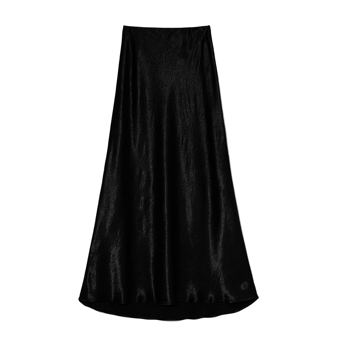 Damen Eleganter Maxirock aus satinierter Viskose Drune