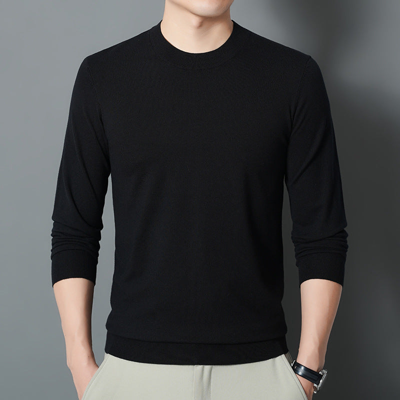 Herren Feiner Rundhalspullover aus Feinstrick mit schmaler Silhouette Drune