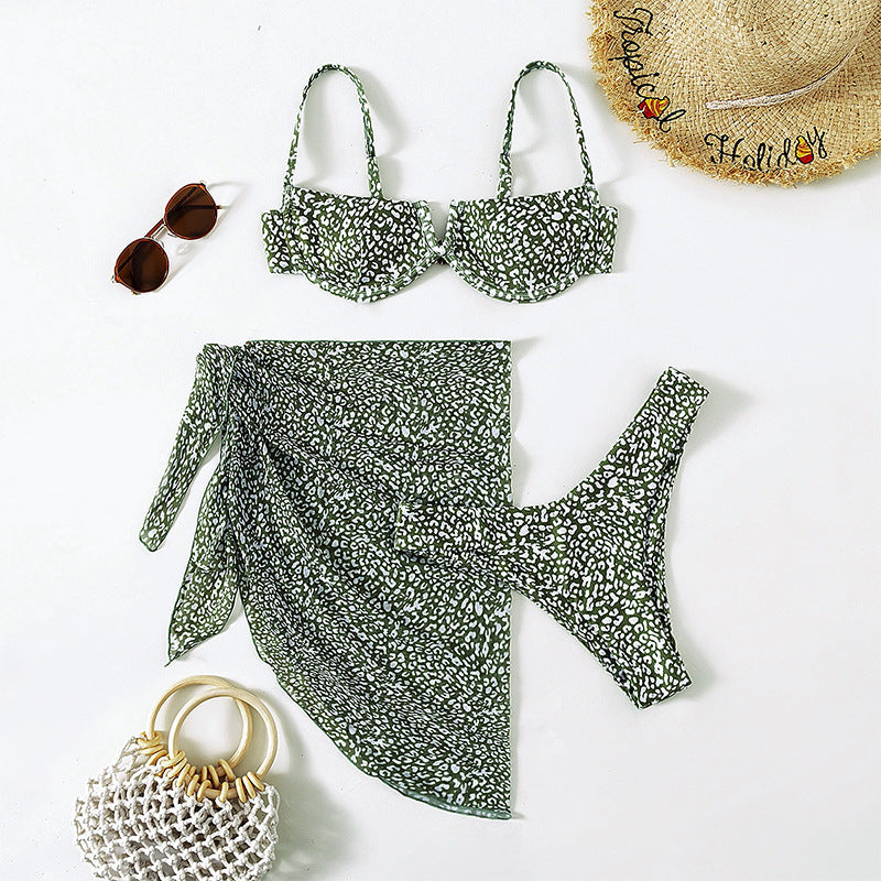 Damen Bikini Set mit umhüllendem Rock Drune