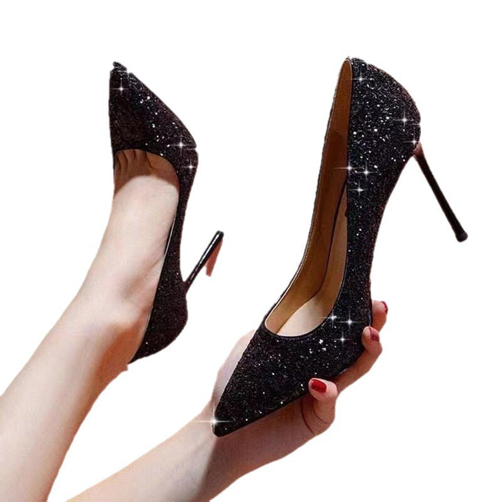 Damen Plateau-Pumps mit spitz zulaufender Kappe und hohem Stiletto-Absatz Drune