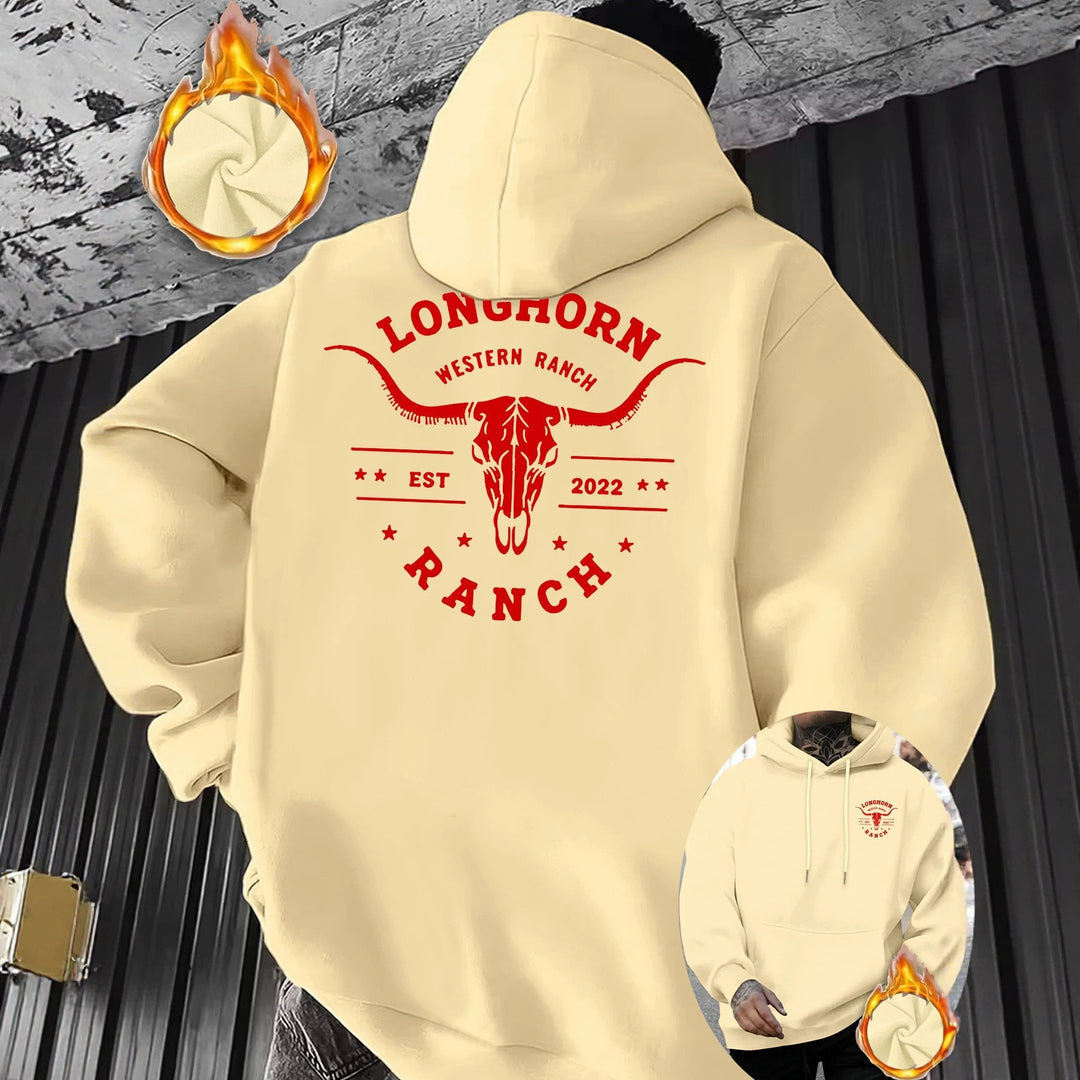 Herren Komfortabler Kapuzenpullover mit markantem Druck Drune