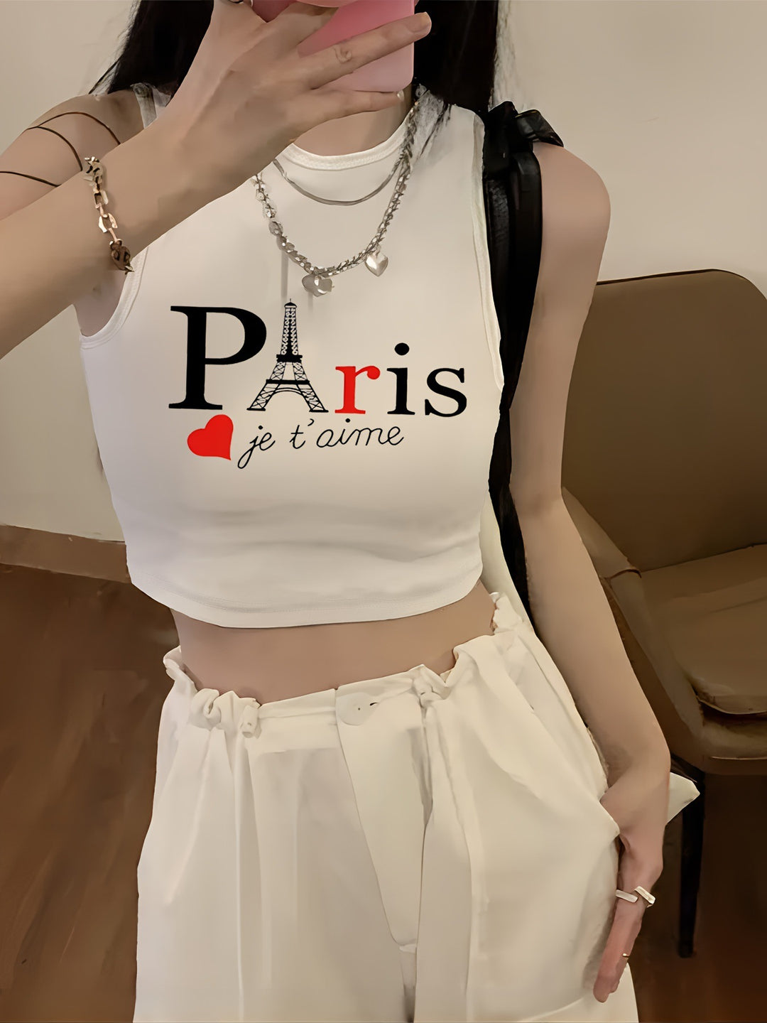 Damen Crop-Top mit kreativem Spruch und lässigem Schnitt Drune