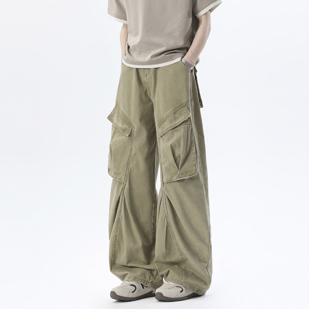 Herren Baggy-Cargo-Hose im Oversize-Schnitt mit großen Klappentaschen Drune