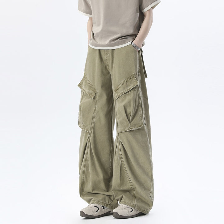 Herren Baggy-Cargo-Hose im Oversize-Schnitt mit großen Klappentaschen Drune
