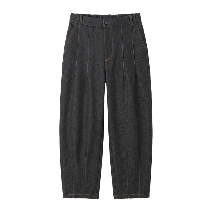 Damen Hochtaillierte weite Culotte-Hose mit Bügelfalte und elastischem Rückenteil Drune