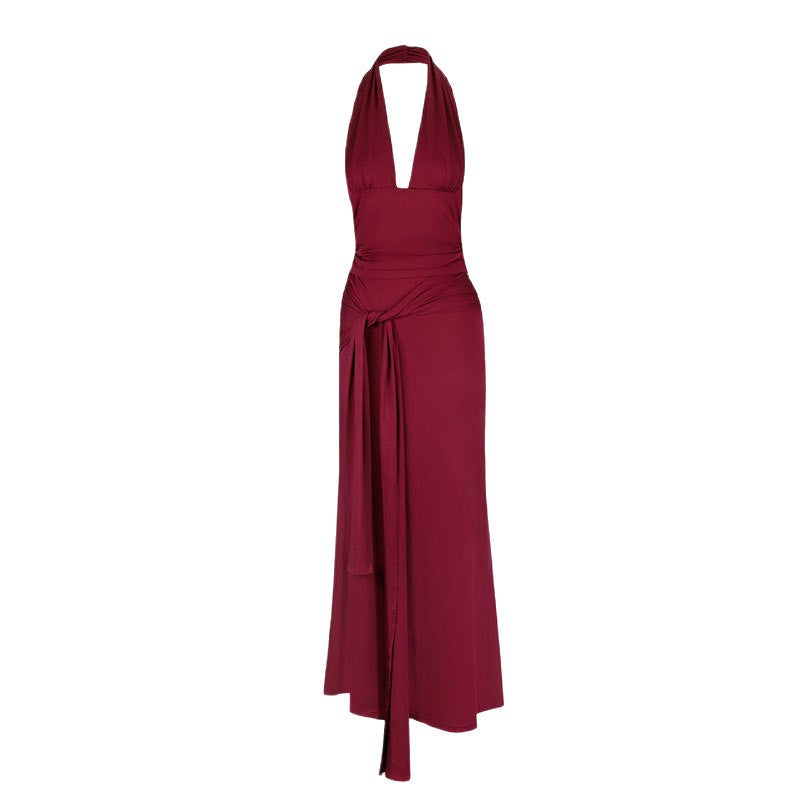 Damen Maxi-Kleid im eleganten Wickelstil Drune