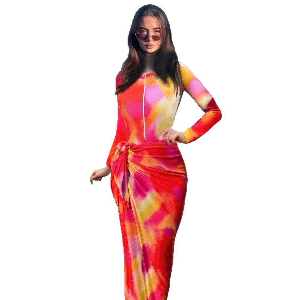Damen Modischer UV-Schutz-Schwimmanzug mit Wickeldetail Drune