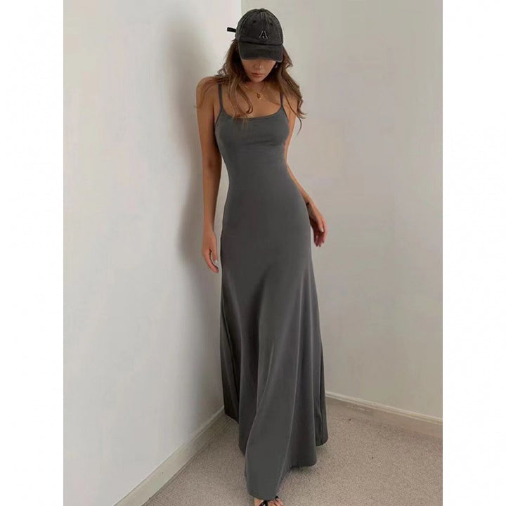 Damen Maxikleid mit elegantem Schnitt und verstellbaren Trägern Drune