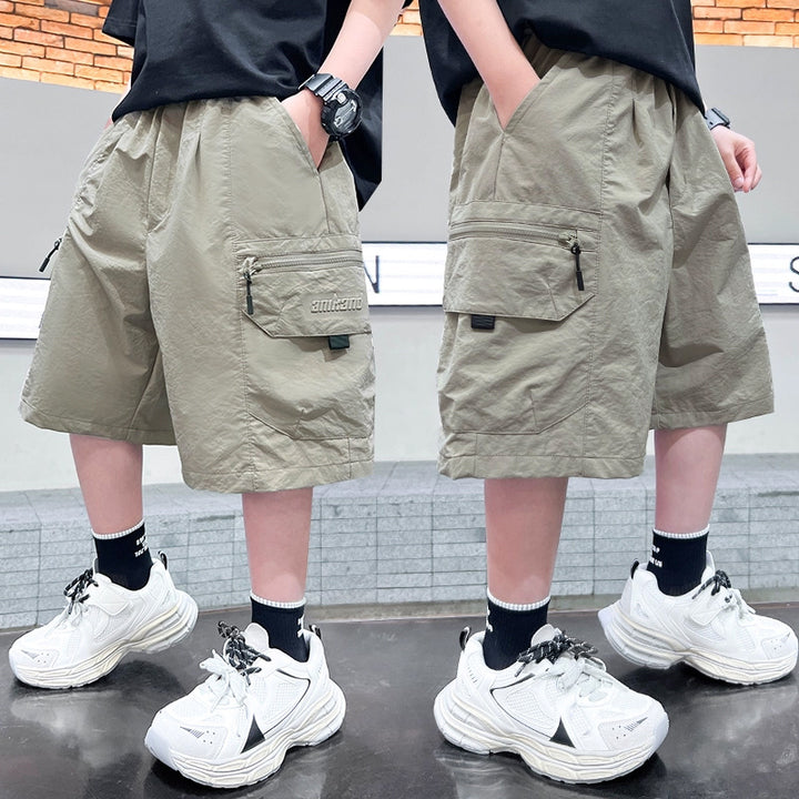 Herren Cargo-Shorts mit seitlichen Reißverschlusstaschen von Drune