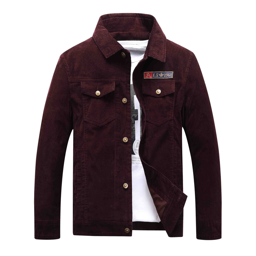 Herren Trucker-Cordjacke mit Teddyfutter und aufgesetzten Brusttaschen Drune
