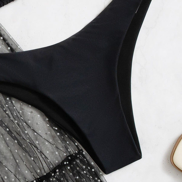 Damen transparenter Strandrock mit Punkten Drune