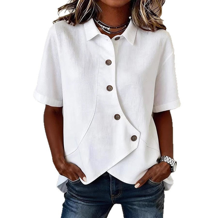 Damen Besonders gestaltete Bluse mit einzigartigem Knopfdetail Drune