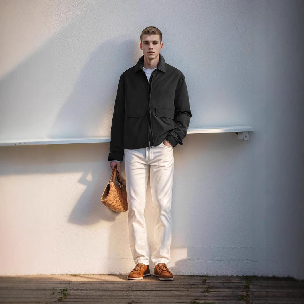 Herren leichte Freizeitjacke mit praktischen Taschen Drune