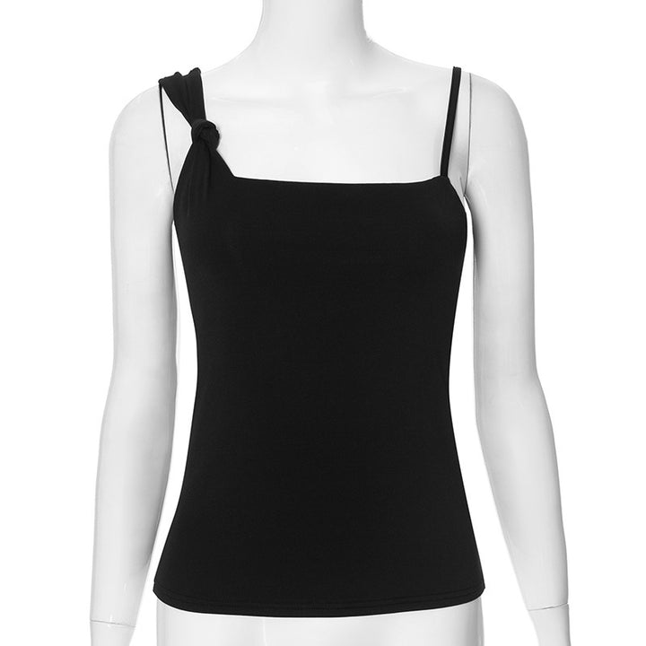 Damen lässiges Trägershirt mit knoten Detail Drune