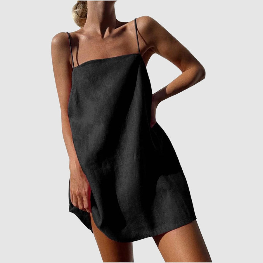 Damen lässiges Trägerkleid aus leichtem Material Drune