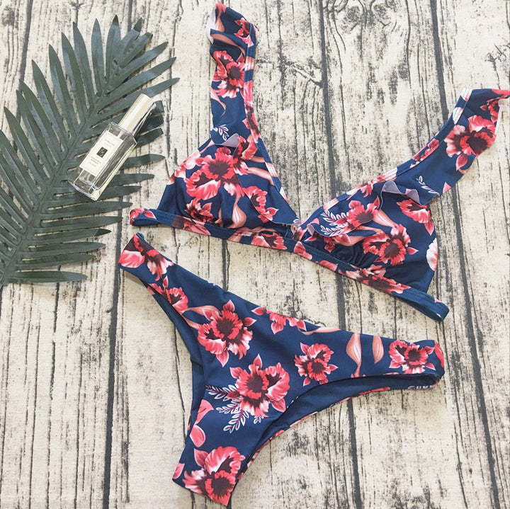 Damen Floral Triangel-Bikini Drune