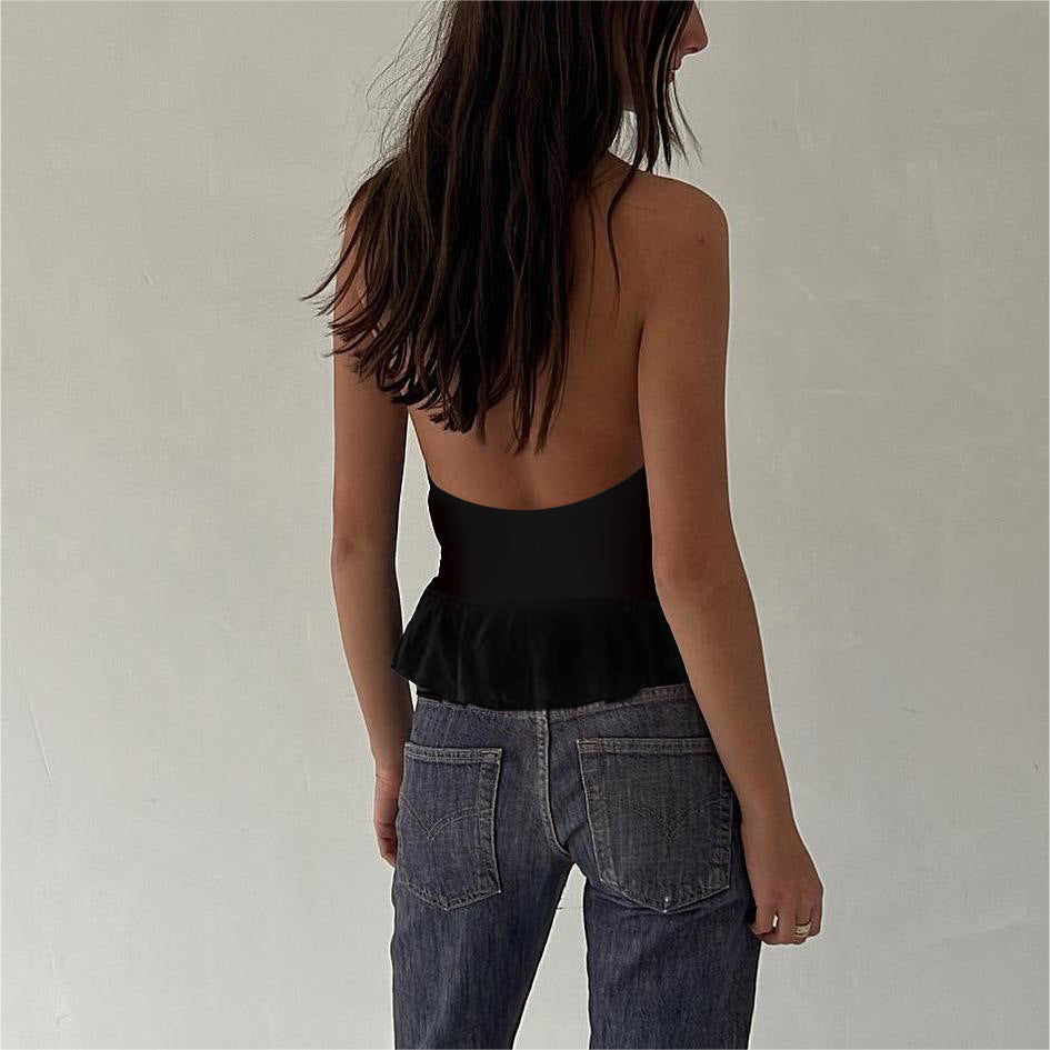 Damen Off-Shoulder Top mit zarten Spitzenakzenten Drune