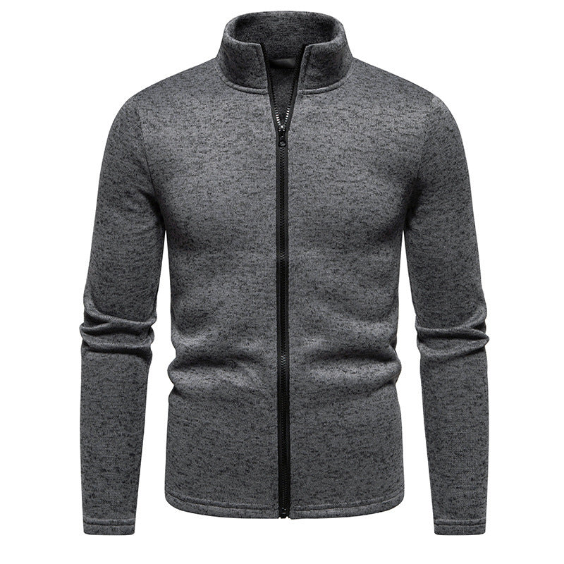 Herren Fleecejacke mit hohem Kragen und durchgehendem Reißverschluss Drune