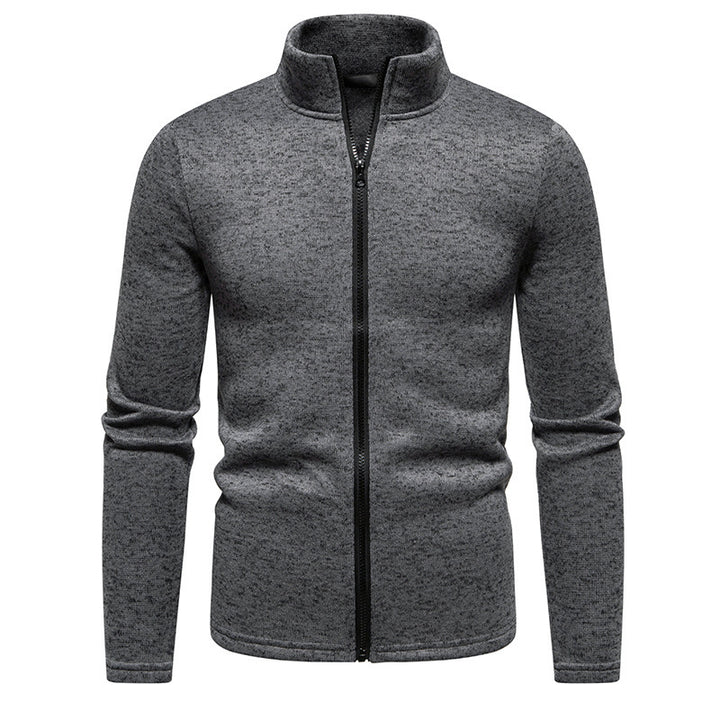 Herren Fleecejacke mit hohem Kragen und durchgehendem Reißverschluss Drune