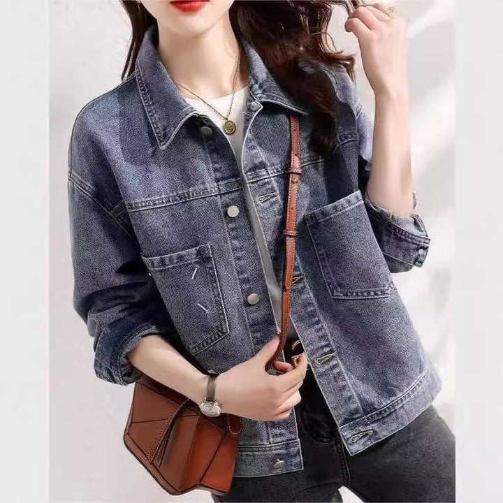 Damen Jeansjacke mit modischen Oversized-Schnitt Drune