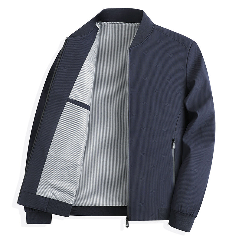 Herren leichte Übergangsjacke mit strukturiertem Design und funktionalen Reißverschlusstaschen Drune
