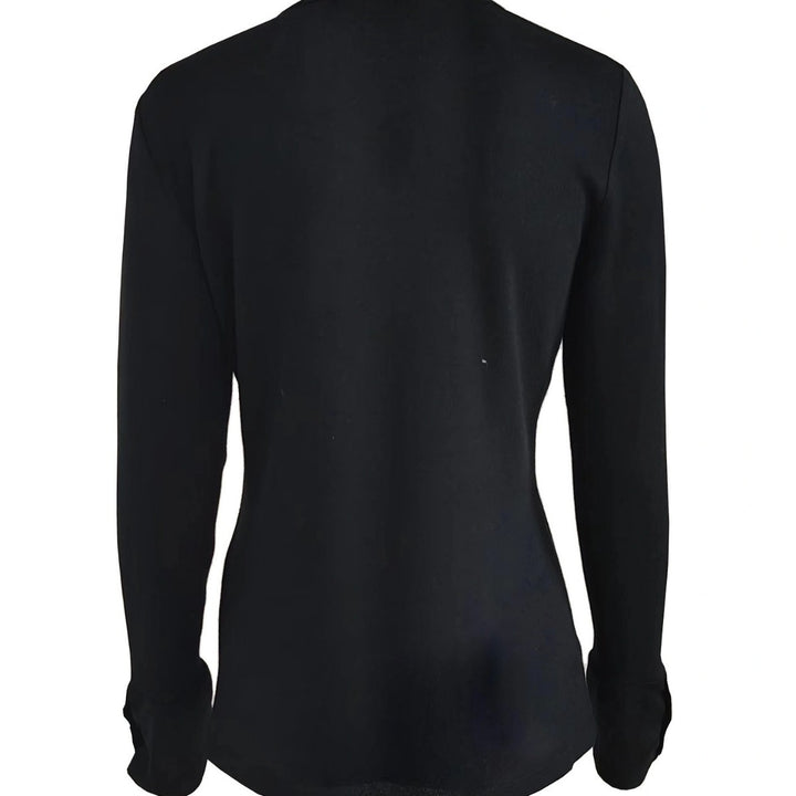 Damen Enganliegendes Langarmshirt mit Zierknöpfen an den Ärmelabschlüssen Drune
