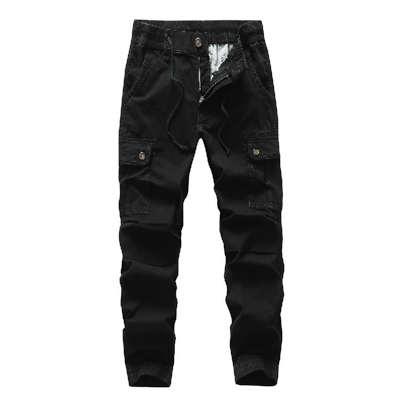 Herren Funktionale Cargo-Joggerhose im Urban-Workwear-Stil mit Kordelbund und Klapptaschen Drune
