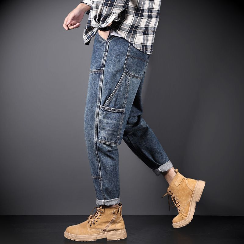 Herren Modische Cargo Jeans Drune