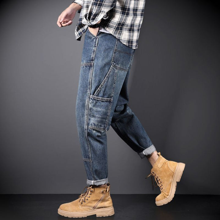 Herren Modische Cargo Jeans Drune