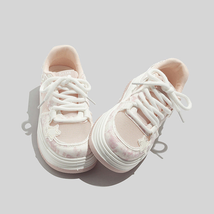 Damen Sneakers im sportlichen Style mit dekorativem Sternen-Muster und atmungsaktiven Obermaterialien Drune