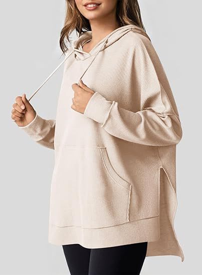 Damen Oversized Kapuzenpullover Drune