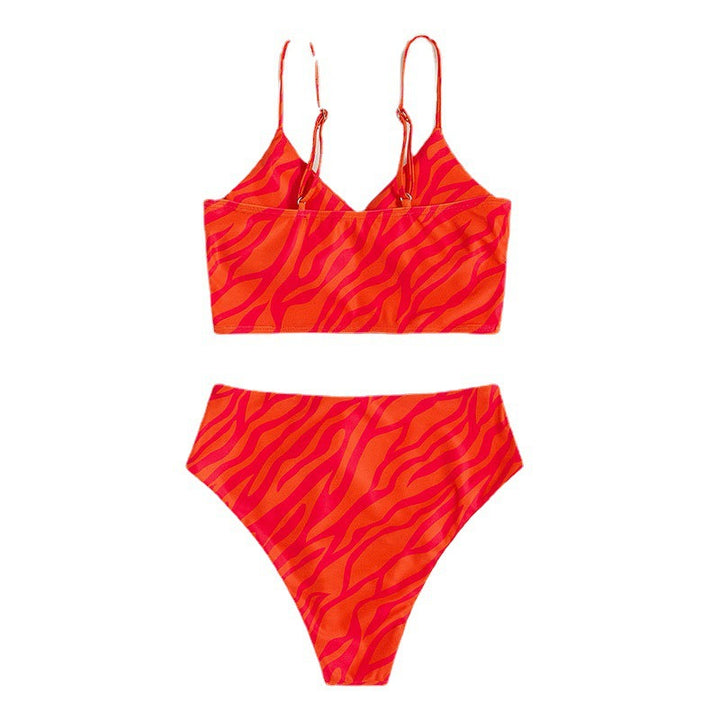 Damen Bikini-Set mit schmeichelndem Wickel-Design und sportlichem Animal-Print Drune