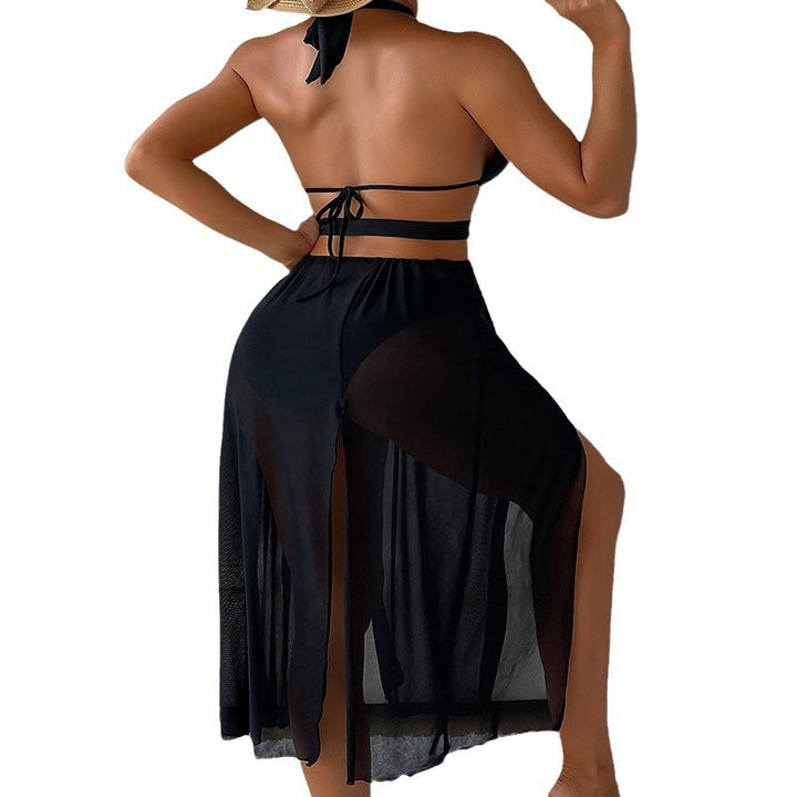 Damen Maxi-Strandkleid mit Cut-Out-Passform und dekorativem Ring Drune