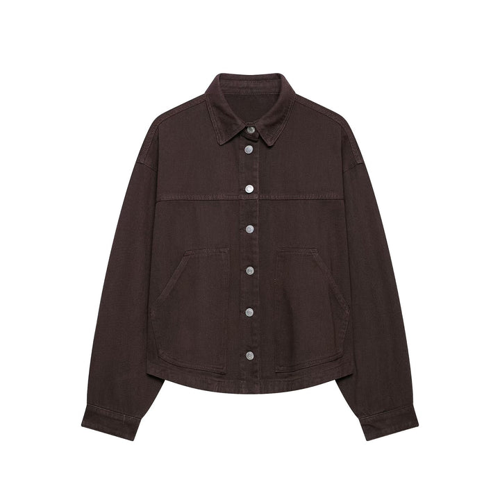 Damen Oversize-Workerjacke aus Baumwoll-Twill Drune