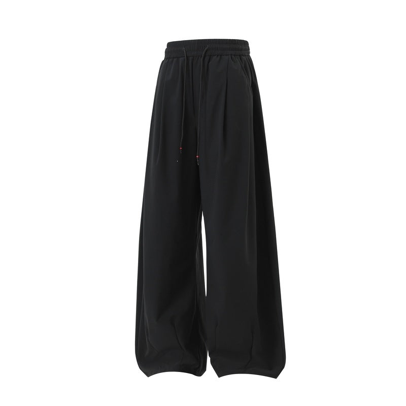 Damen Extraweite Palazzo‑Hose im Oversize‑Baggy‑Schnitt mit Elastbund & Tunnelzug Drune