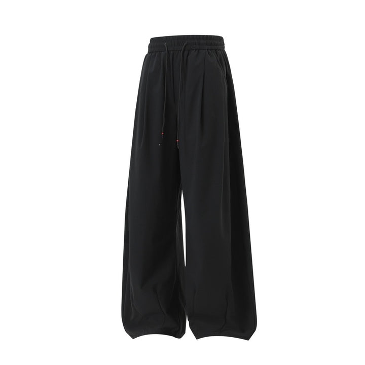 Damen Extraweite Palazzo‑Hose im Oversize‑Baggy‑Schnitt mit Elastbund & Tunnelzug Drune