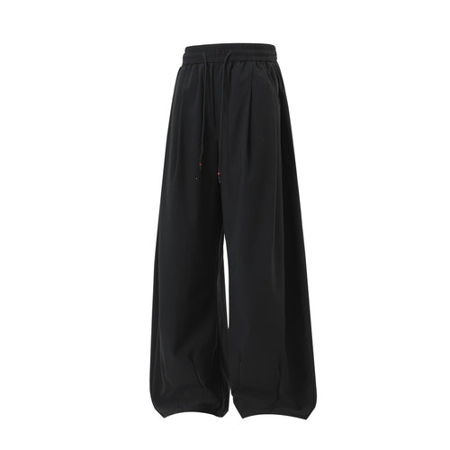 Damen Extraweite Palazzo‑Hose im Oversize‑Baggy‑Schnitt mit Elastbund & Tunnelzug Drune