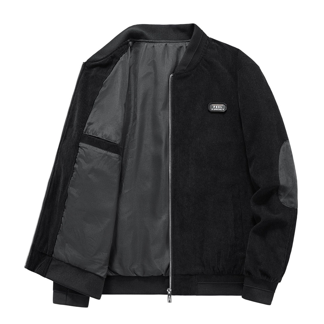 Herren Lässige Cordjacke mit durchgehendem Reißverschluss Drune