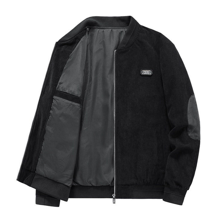 Herren Lässige Cordjacke mit durchgehendem Reißverschluss Drune