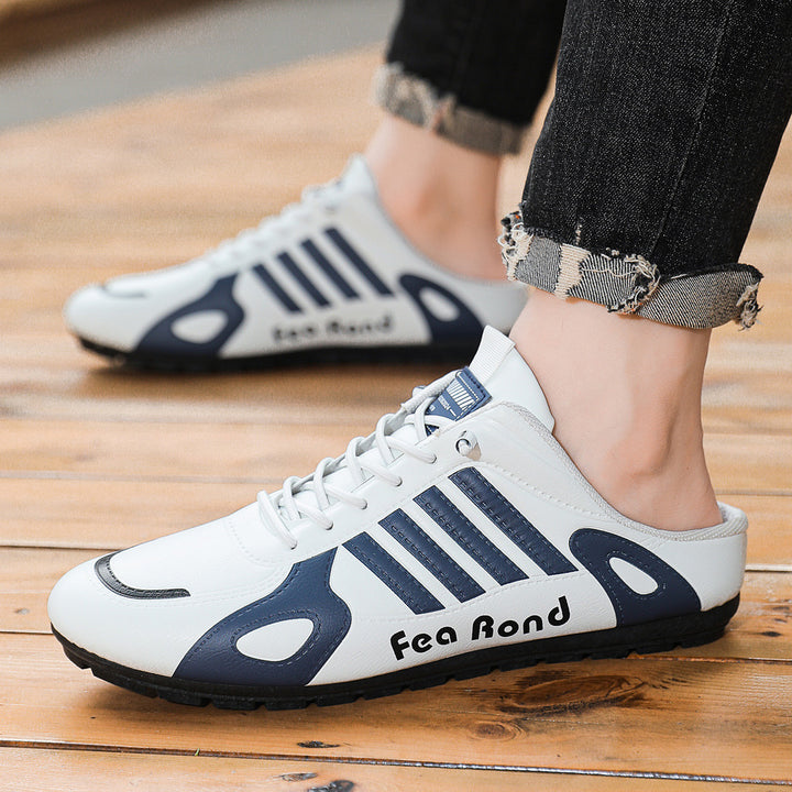 Herren Slip-on Sneaker-Mule mit Schnürung und profilierter Gummisohle Drune