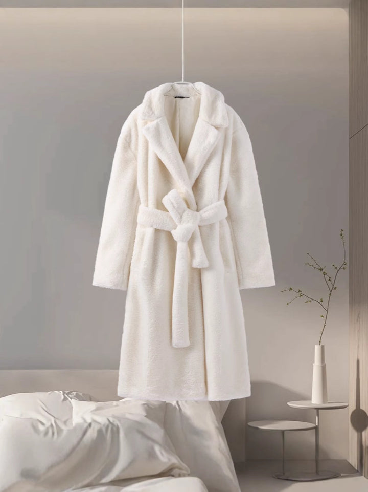 Damen Eleganter, gefütterter Wintermantel mit breitem Revers Drune
