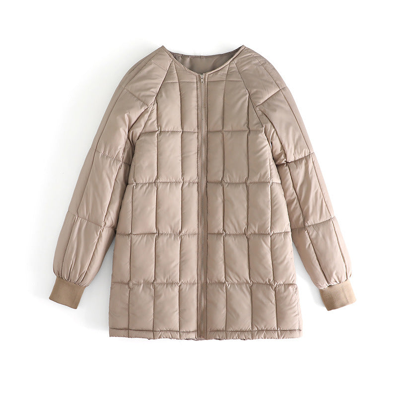 Damen modische Übergangsjacke mit abnehmbarem Kunstfellkragen und Taillenzug Drune